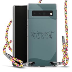 New Carry Case Transparent Stoff colourful/silber