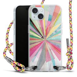 New Carry Case Transparent Stoff colourful/silber