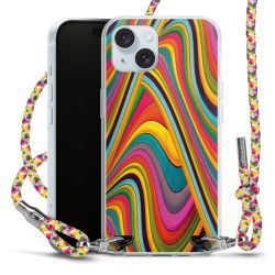 New Carry Case Transparent Stoff colourful/silber