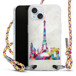 New Carry Case Transparent Stoff colourful/silber