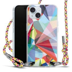 New Carry Case Transparent Stoff colourful/silber