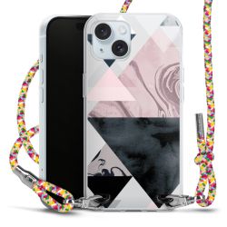 New Carry Case Transparent Stoff colourful/silber