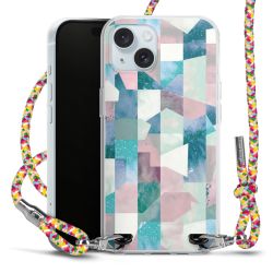 New Carry Case Transparent Stoff colourful/silber