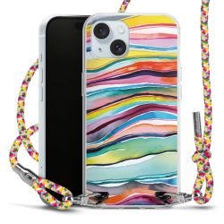 New Carry Case Transparent Stoff colourful/silber