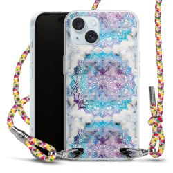 New Carry Case Transparent Stoff colourful/silber