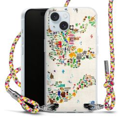 New Carry Case Transparent Stoff colourful/silber