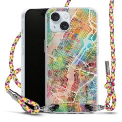 New Carry Case Transparent Stoff colourful/silber