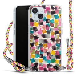 New Carry Case Transparent Stoff colourful/silber