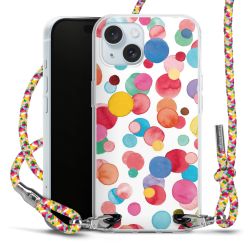 New Carry Case Transparent Stoff colourful/silber