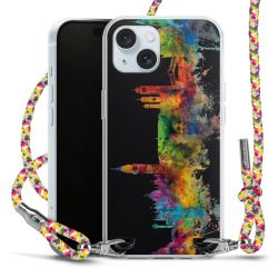 New Carry Case Transparent Stoff colourful/silber