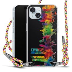 New Carry Case Transparent Stoff colourful/silber