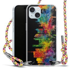 New Carry Case Transparent Stoff colourful/silber