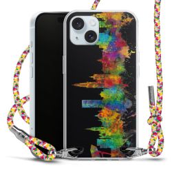 New Carry Case Transparent Stoff colourful/silber