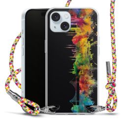 New Carry Case Transparent Stoff colourful/silber