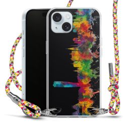 New Carry Case Transparent Stoff colourful/silber