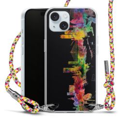 New Carry Case Transparent Stoff colourful/silber