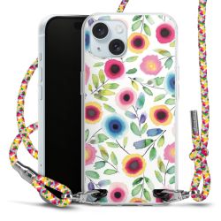 New Carry Case Transparent Stoff colourful/silber