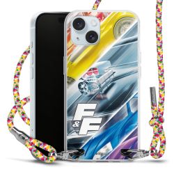 New Carry Case Transparent Stoff colourful/silber