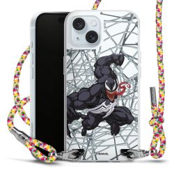 New Carry Case Transparent Stoff colourful/silber