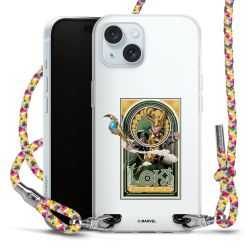 New Carry Case Transparent Stoff colourful/silber