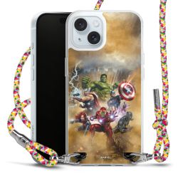 New Carry Case Transparent Stoff colourful/silber