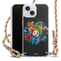 New Carry Case Transparent Stoff colourful/silber