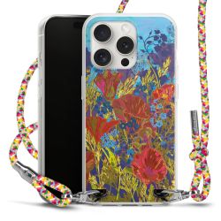 New Carry Case Transparent Stoff colourful/silber