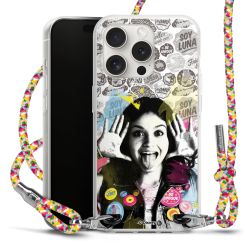 New Carry Case Transparent Stoff colourful/silber