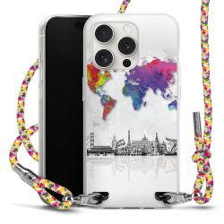 New Carry Case Transparent Stoff colourful/silber