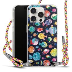 New Carry Case Transparent Stoff colourful/silber