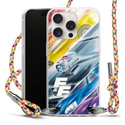 New Carry Case Transparent Stoff colourful/silber