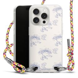 New Carry Case Transparent Stoff colourful/silber