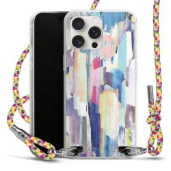 New Carry Case Transparent Stoff colourful/silber