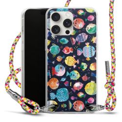 New Carry Case Transparent Stoff colourful/silber