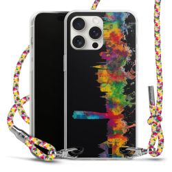 New Carry Case Transparent Stoff colourful/silber