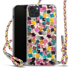 New Carry Case Transparent Stoff colourful/silber