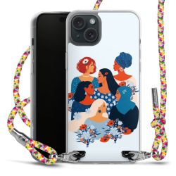 New Carry Case Transparent Stoff colourful/silber