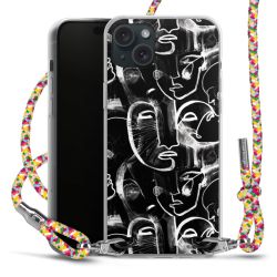 New Carry Case Transparent Stoff colourful/silber