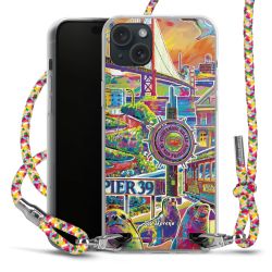 New Carry Case Transparent Stoff colourful/silber