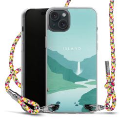 New Carry Case Transparent Stoff colourful/silber