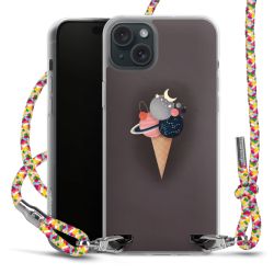 New Carry Case Transparent Stoff colourful/silber