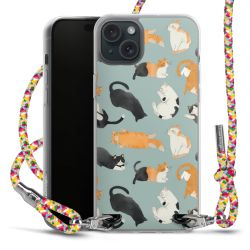 New Carry Case Transparent Stoff colourful/silber