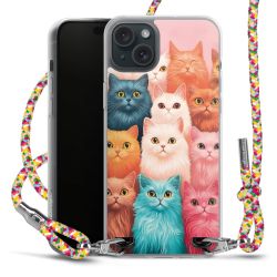 New Carry Case Transparent Stoff colourful/silber