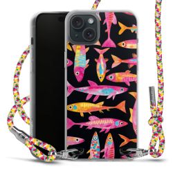 New Carry Case Transparent Stoff colourful/silber