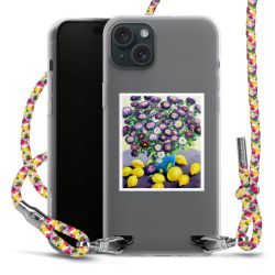 New Carry Case Transparent Stoff colourful/silber