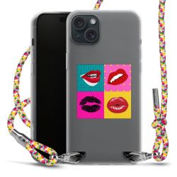 New Carry Case Transparent Stoff colourful/silber