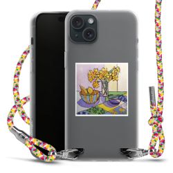 New Carry Case Transparent Stoff colourful/silber