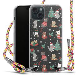 New Carry Case Transparent Stoff colourful/silber