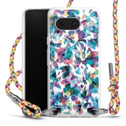 New Carry Case Transparent Stoff colourful/silber