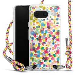 New Carry Case Transparent Stoff colourful/silber